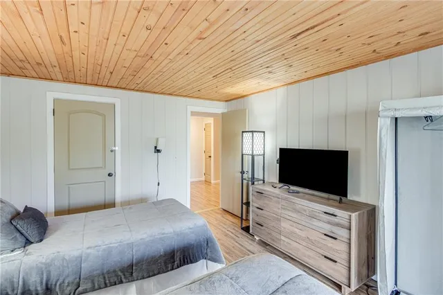 a view of room with flat screen tv