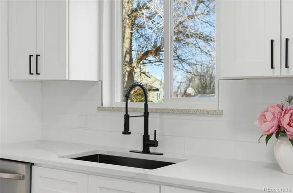 a sink with a bench