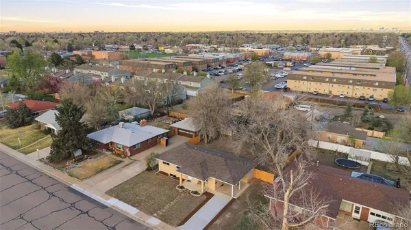 an aerial view of multiple house