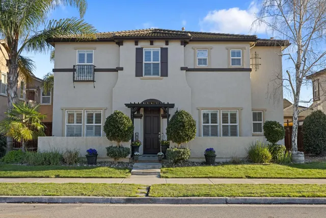 a front view of a house
