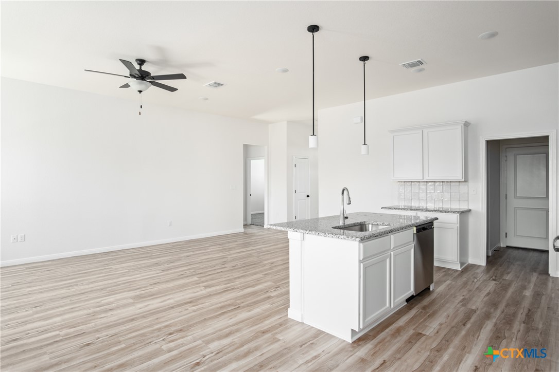 1013 Lago Azul Lane Temple, TX 76504 - Photo 11 of 32 a kitchen with a sink and cabinets