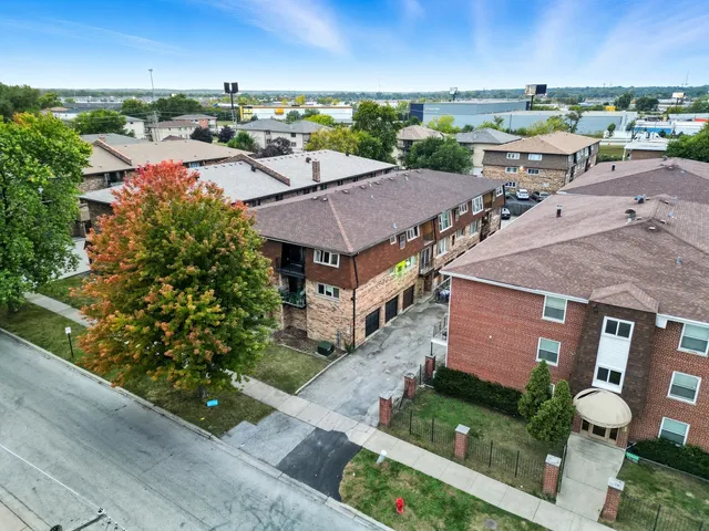 an aerial view of multiple house