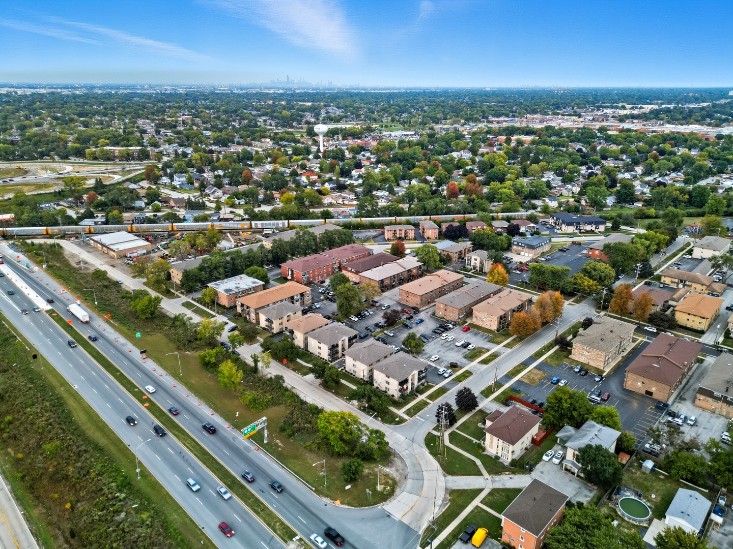 9708 Nottingham Avenue, Unit 9 Chicago Ridge, IL 60415 - Photo 22 of 26 an aerial view of residential houses with outdoor space