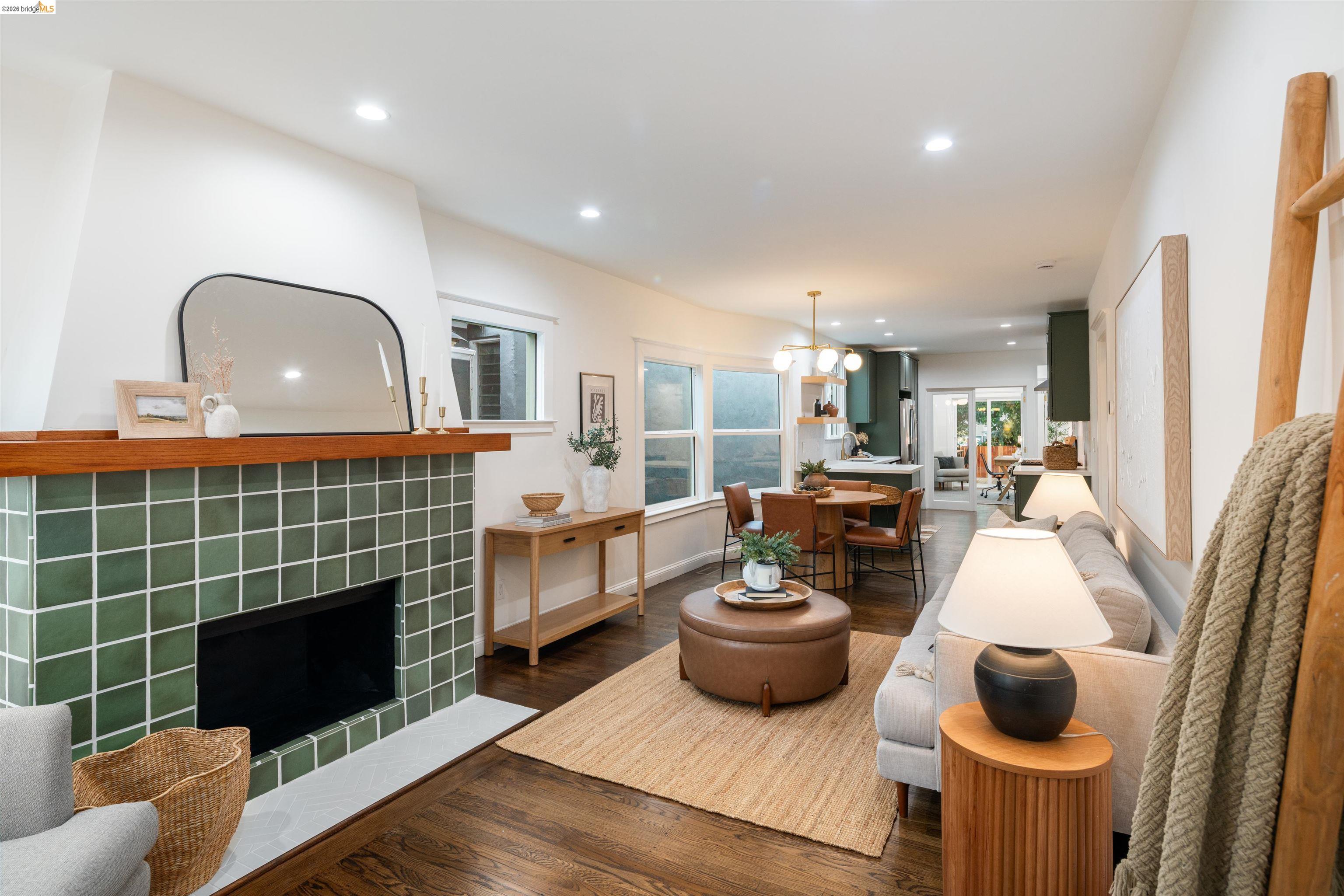 820 Key Rte Boulevard Albany, CA 94706 - Photo 3 of 48 a living room with furniture and a fireplace