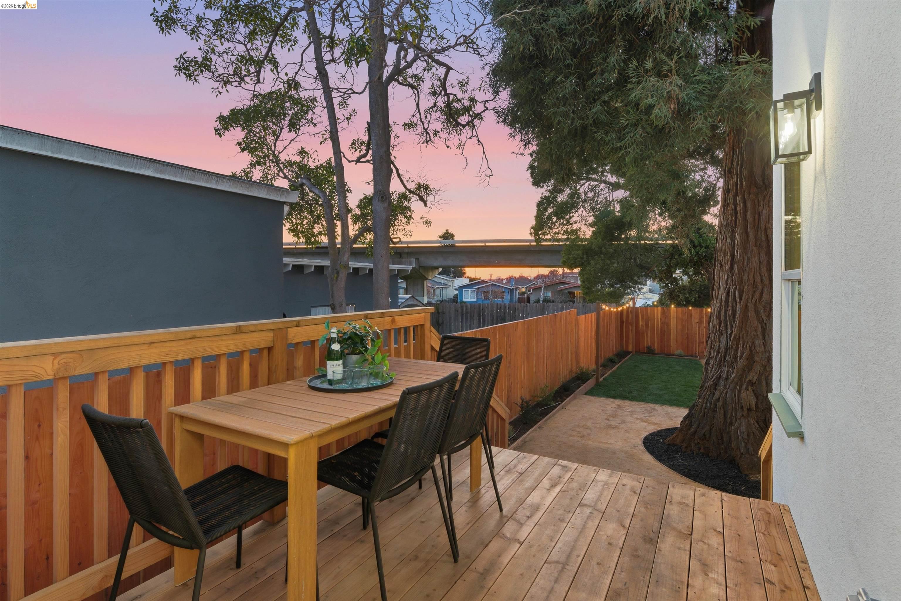820 Key Rte Boulevard Albany, CA 94706 - Photo 43 of 48 a view of balcony with wooden floor and outdoor seating