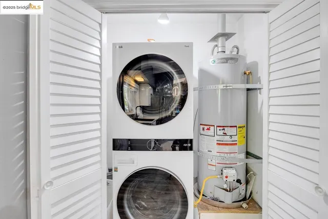 a room with a washer and dryer