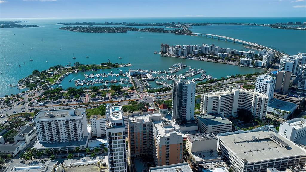 1350 Main Street, Unit 707 Sarasota, FL 34236 - Photo 6 of 68 a view of a city and lake view