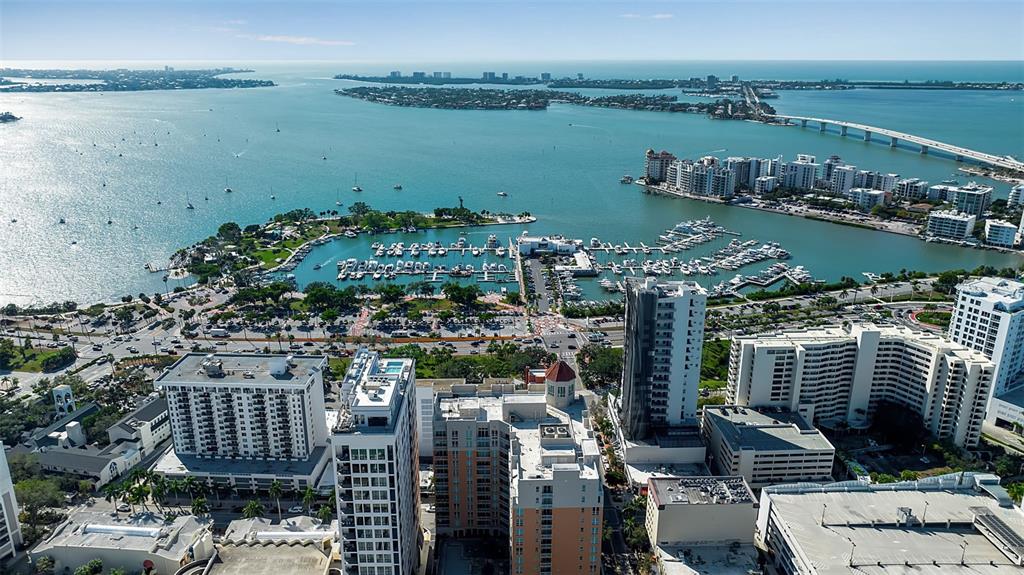 1350 Main Street, Unit 707 Sarasota, FL 34236 - Photo 7 of 68 a view of a city and ocean view