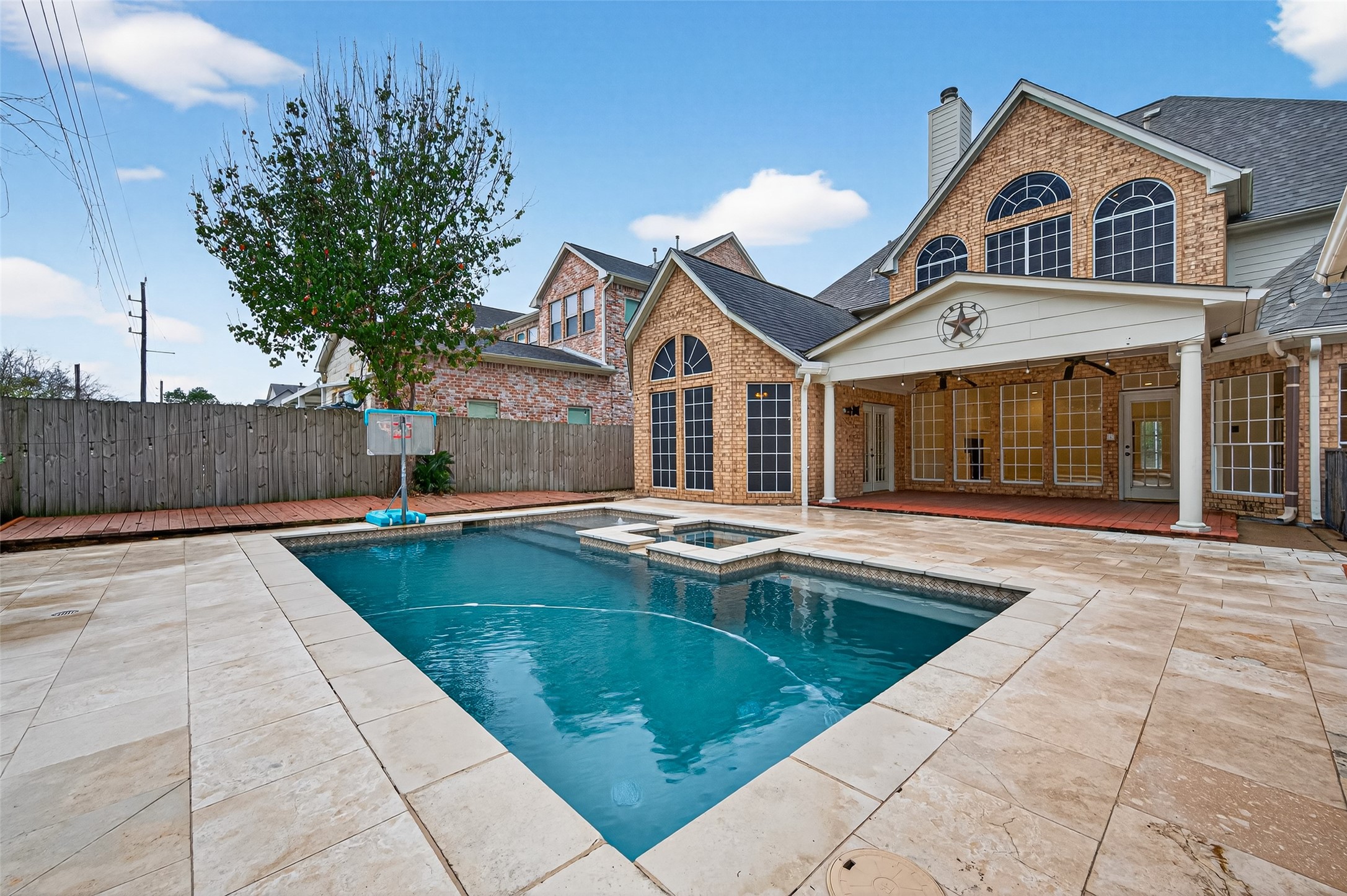 2115 Foreland Drive Houston, TX 77077 - Photo 46 of 50 View of pool, covered patio and back of the house