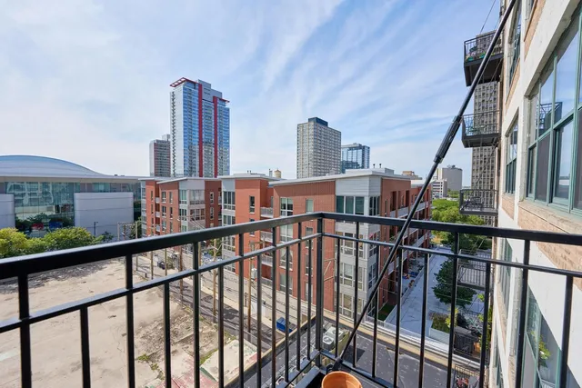 a view of city from balcony
