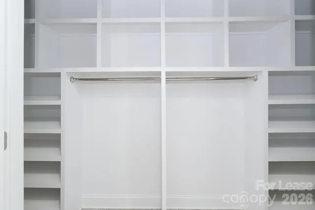 a close view of closet