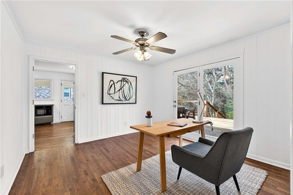 632 Willivee Drive Decatur, GA 30033 - Photo 18 of 44 a dining room with furniture a window and wooden floor