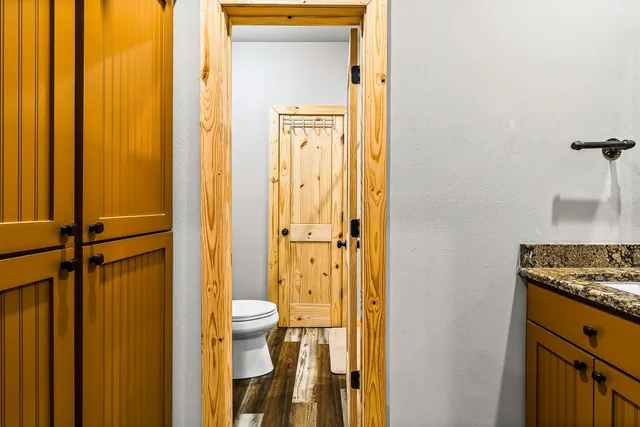 a view of a chairs in patio