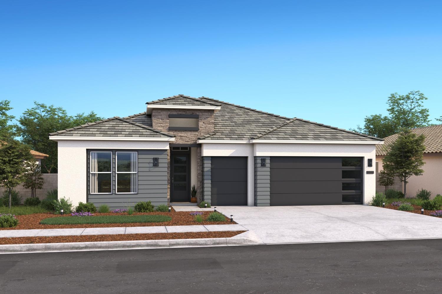 12339 Collared Crow Way Rancho Cordova, CA 95742 - Photo 1 of 1 a front view of a house with a yard and garage