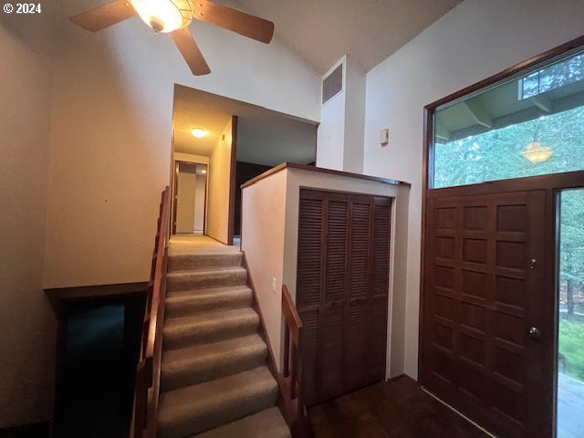 2890 Warren Street Eugene, OR 97405 - Photo 6 of 46 a view of entryway with wooden floor and a front door