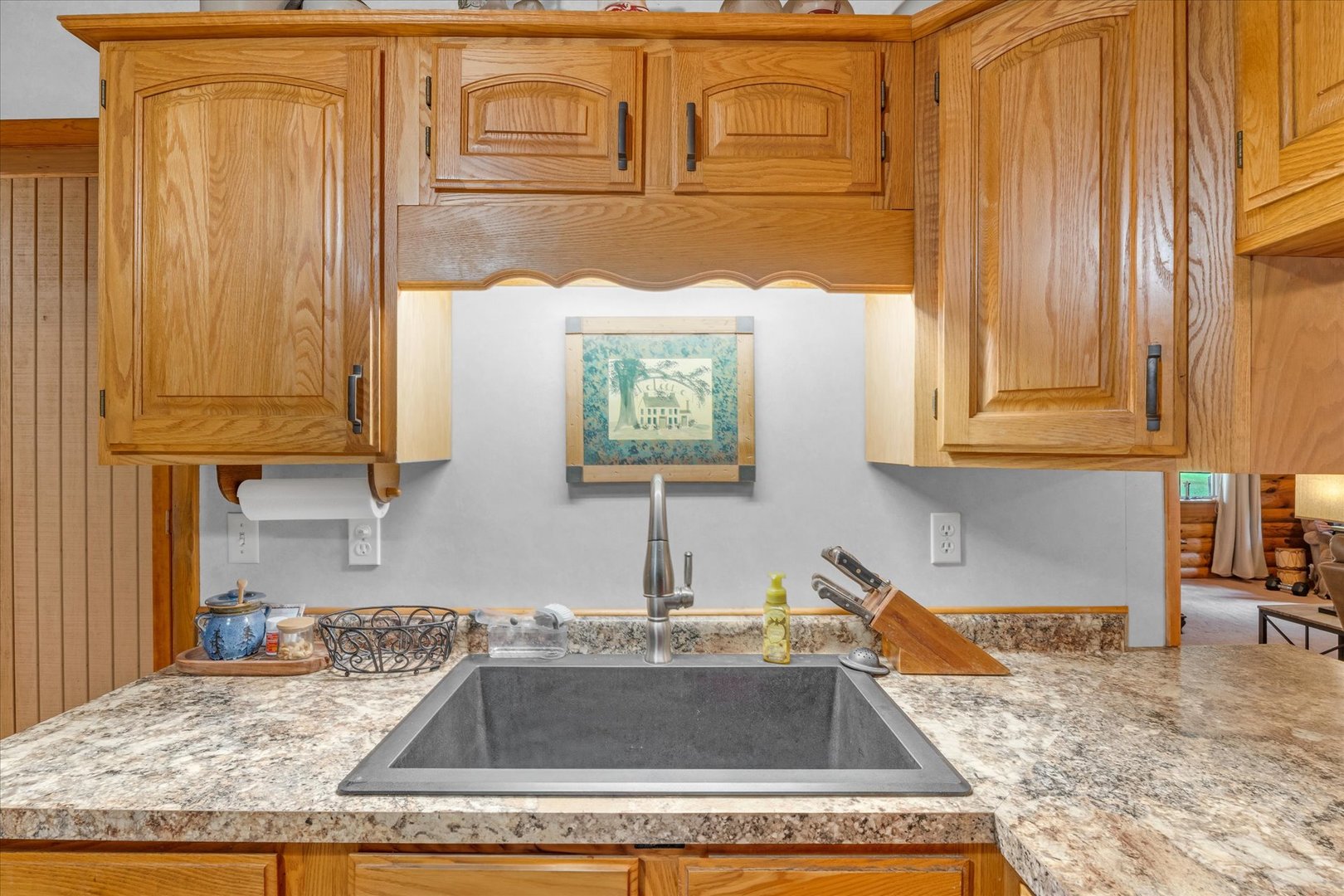 15262 North 450 East Road Fithian, IL 61844 - Photo 29 of 66 a kitchen with granite countertop a sink and a stove