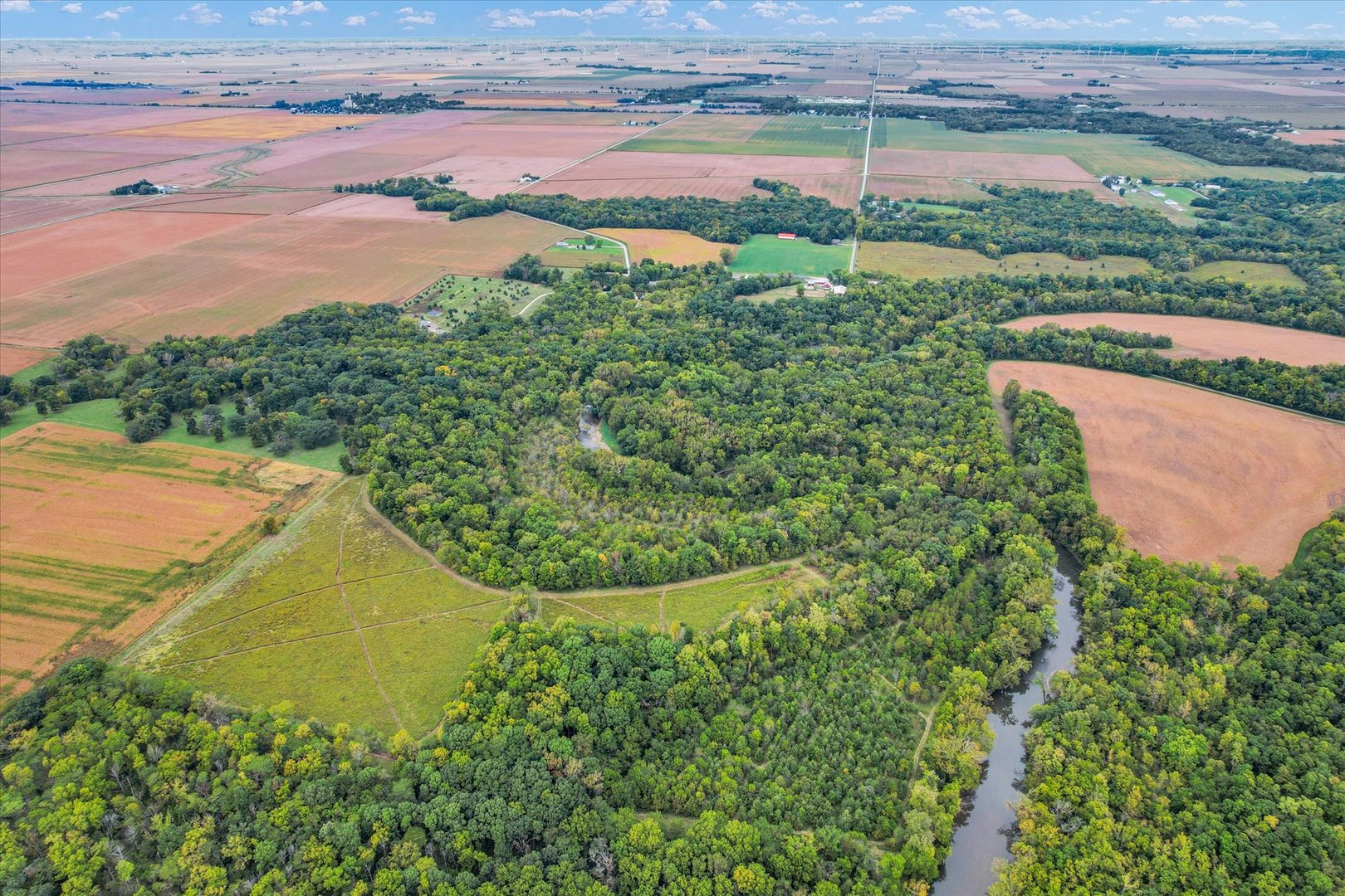 15262 North 450 East Road Fithian, IL 61844 - Photo 55 of 66 an aerial view of ocean and residential houses with outdoor space