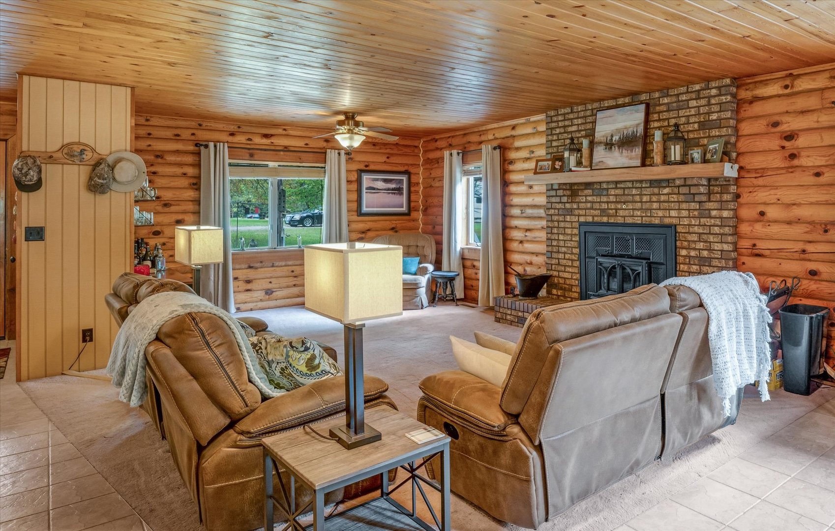 15262 North 450 East Road Fithian, IL 61844 - Photo 7 of 66 a outdoor living space with furniture and a fireplace