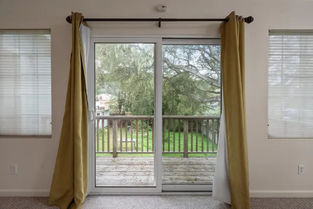 a view of a porch in the balcony