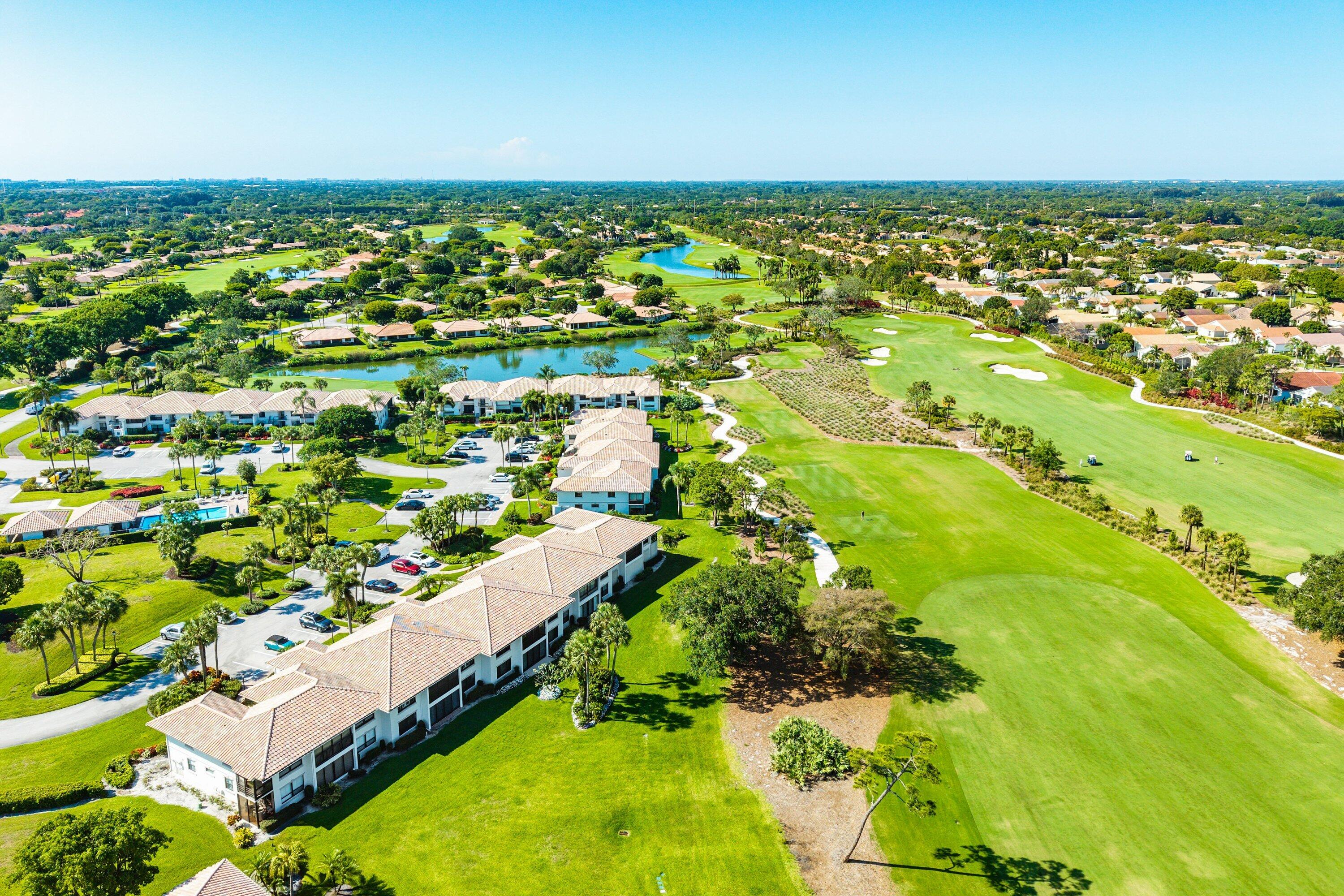10221 Quail Covey Road, Unit HIBISCUS S Boynton Beach, FL 33436 - Photo 30 of 60 Aerial of Golf Course