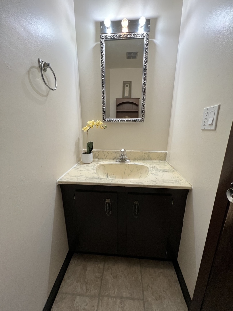 1706 Lakeview Drive Wheeling, IL 60090 - Photo 3 of 14 a bathroom with a sink and a mirror