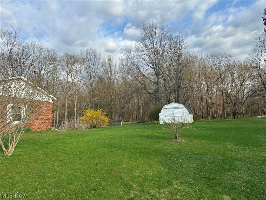 5320 North Ridge Road West Ashtabula, OH 44004 - Photo 27 of 33 View of yard featuring a storage unit