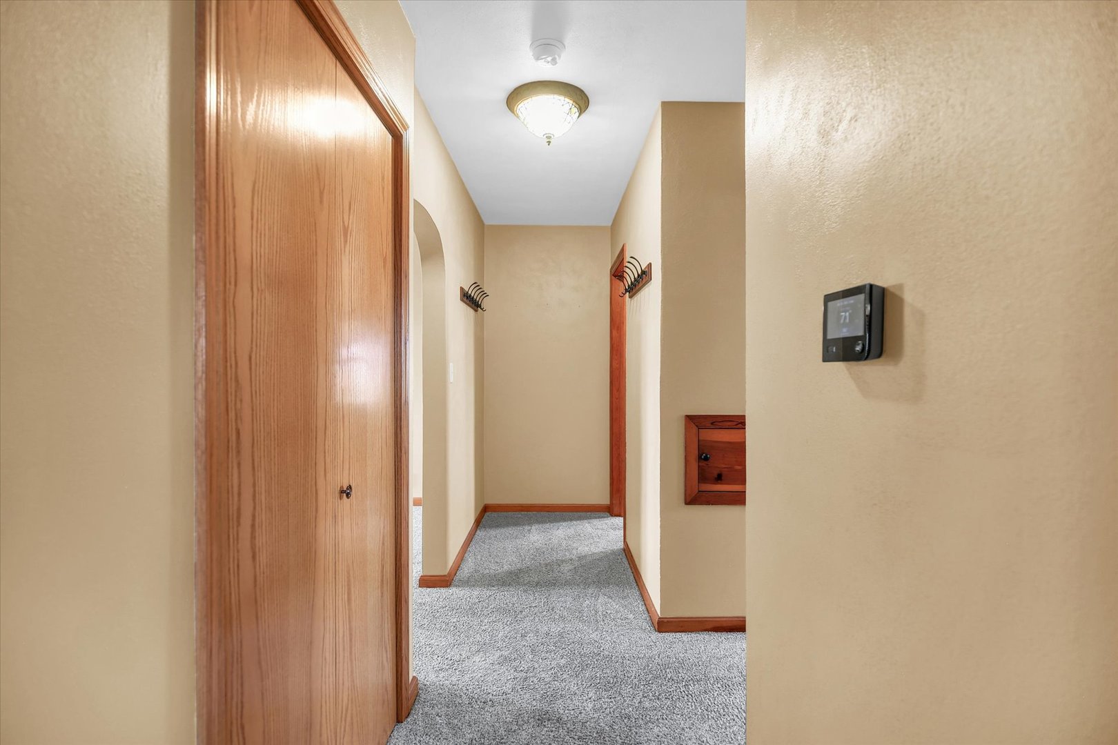 2151 East 2600 North Road Armstrong, IL 61812 - Photo 22 of 56 a view of a hallway with wooden floor
