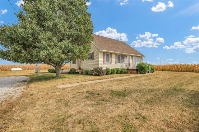 a house with trees in front of it