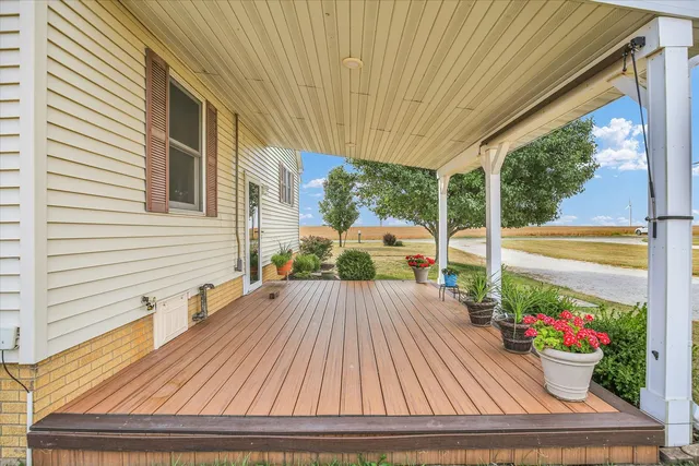 a house view with a seating space