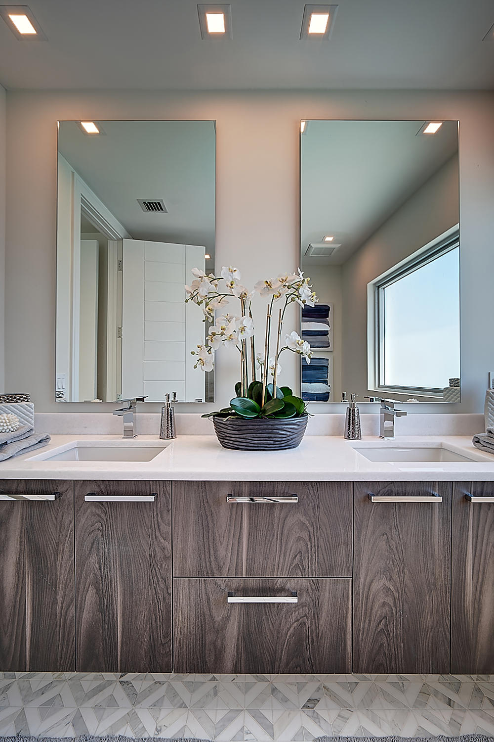 3092 Banyan Road, Unit A Boca Raton, FL 33432 - Photo 35 of 49 a bathroom with a sink and a mirror