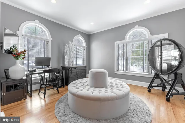 a bed room with a bed and furniture