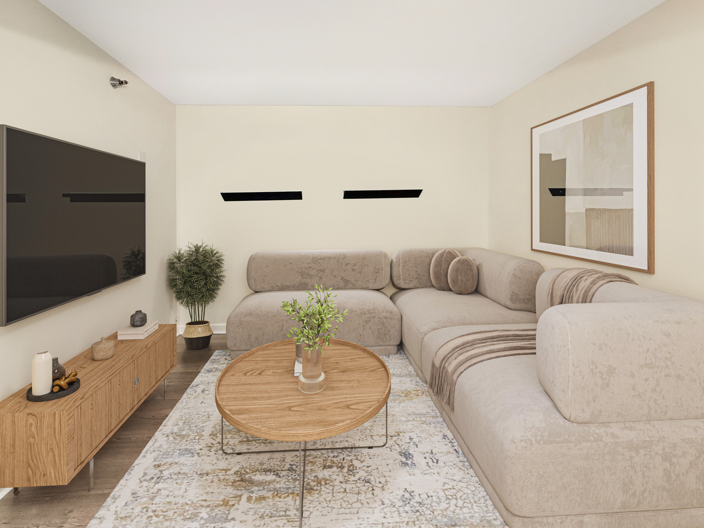 720 West Randolph Street, Unit 608 Chicago, IL 60661 - Photo 12 of 40 a living room with furniture and a flat screen tv