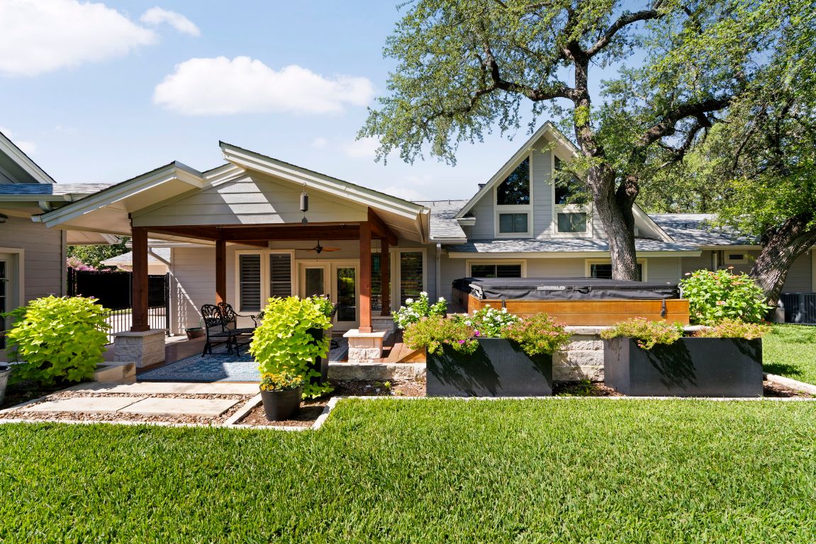 2911 Gabriel View Drive Georgetown, TX 78628 - Photo 31 of 39 a view of a house with swimming pool and garden