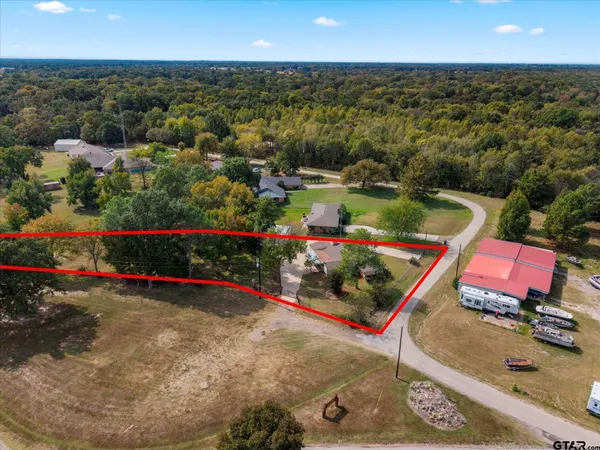 an outdoor space with furniture