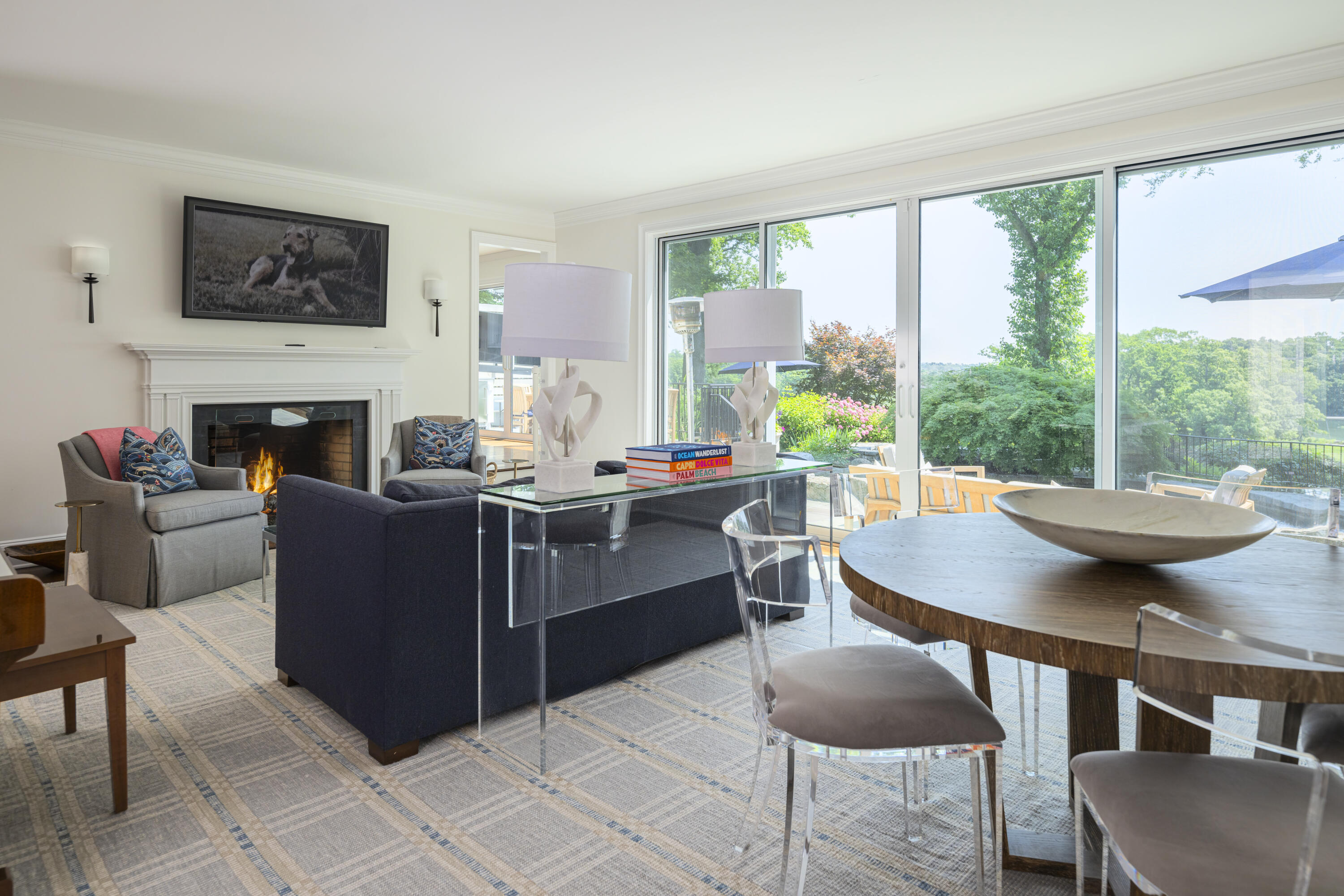 123 Long Neck Point Road Darien, CT 06820 - Photo 10 of 40 a view of a dining room with furniture window and outside view