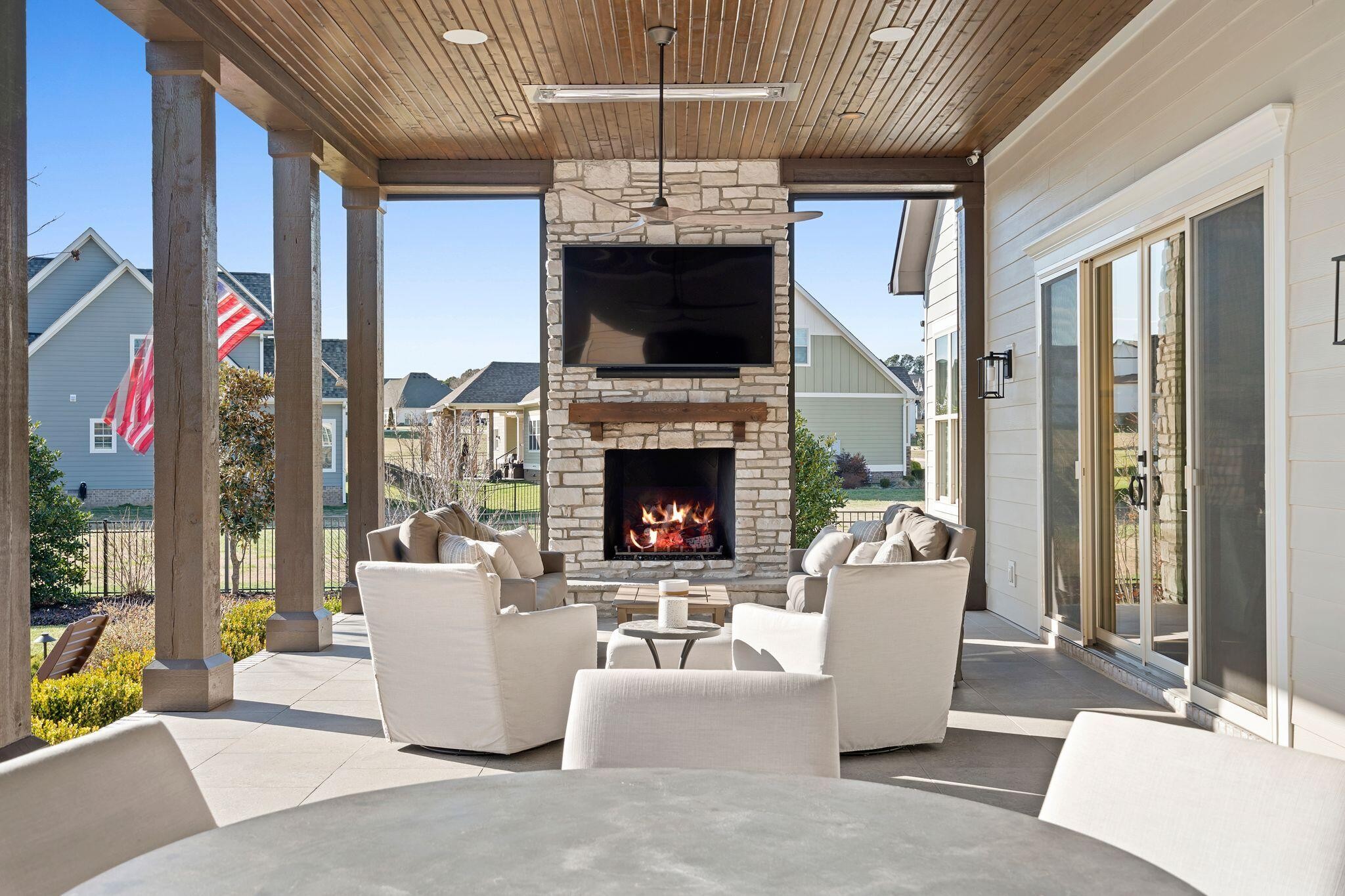 4190 Split Rail Way Whiteside, TN 37396 - Photo 25 of 25 a living room with furniture a flat screen tv and a fireplace