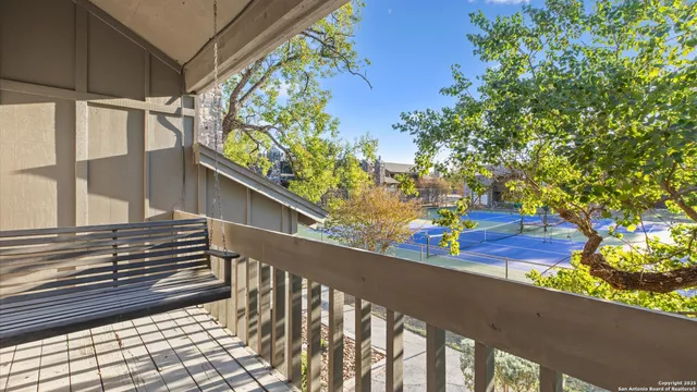 a view of a from a balcony