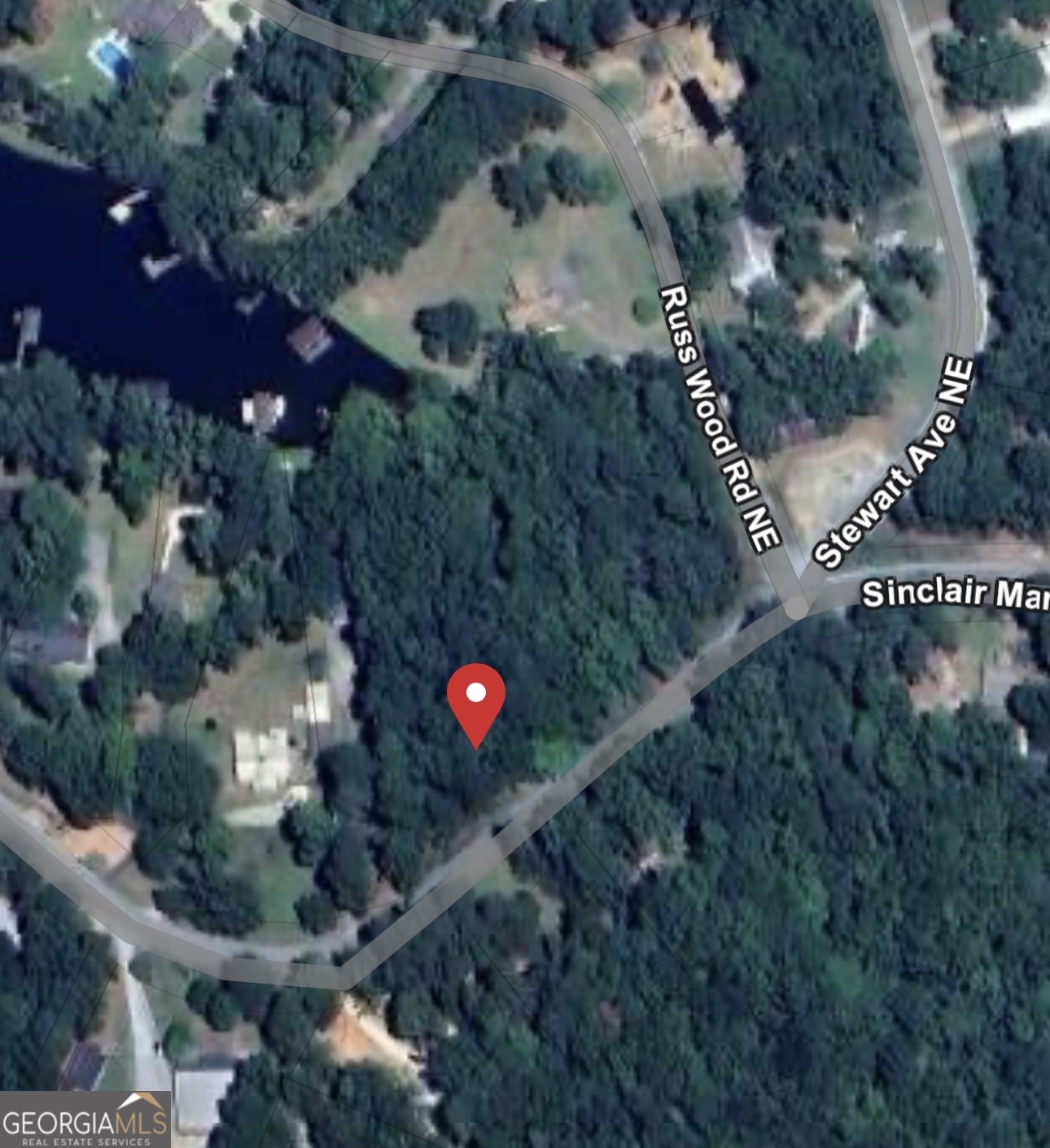 190 Sinclair Marina Road Northeast Milledgeville, GA 31061 - Photo 2 of 3 an aerial view of a house