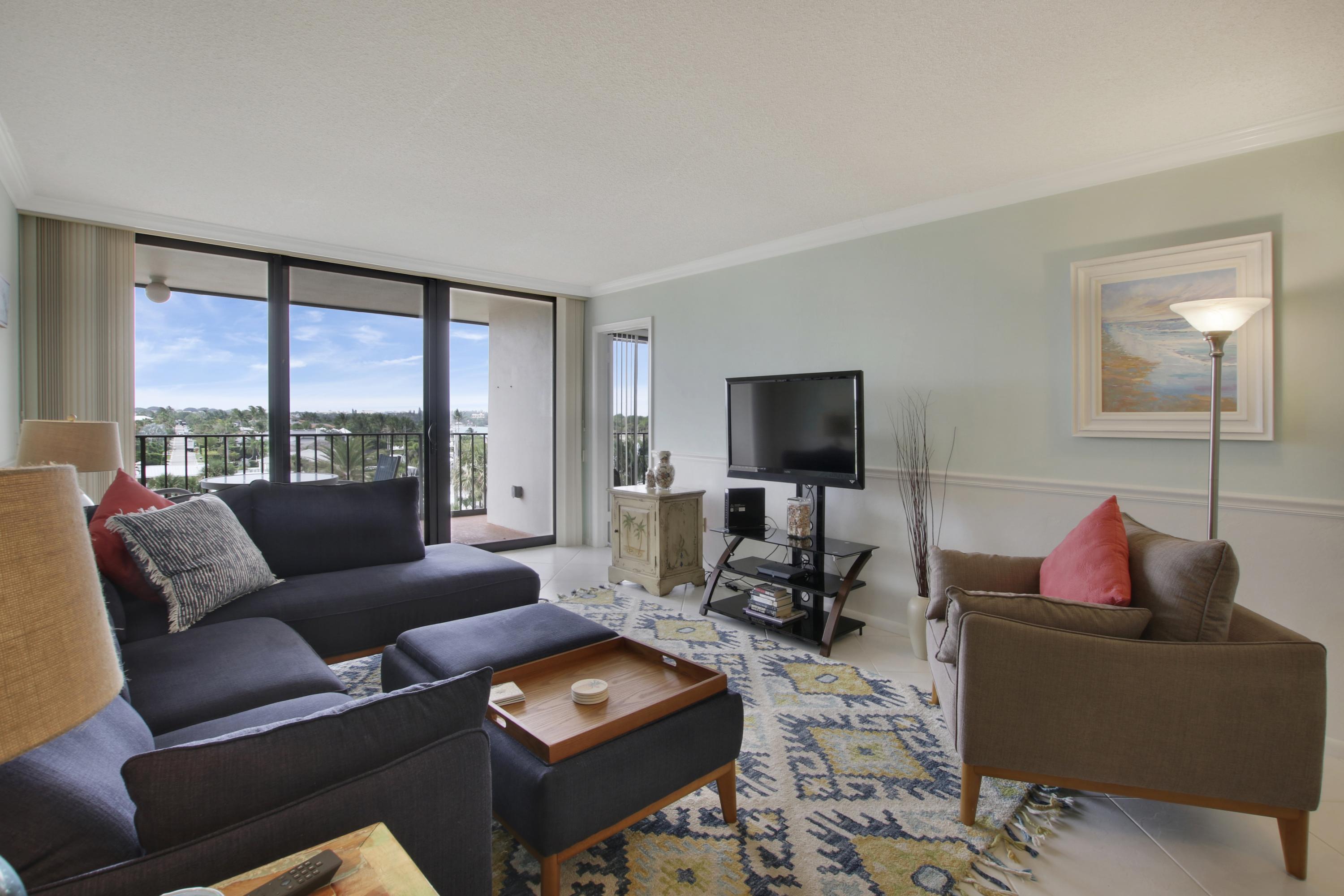 225 South Beach Road, Unit 504 Tequesta, FL 33469 - Photo 5 of 18 225 Beach 504 Living Room-2