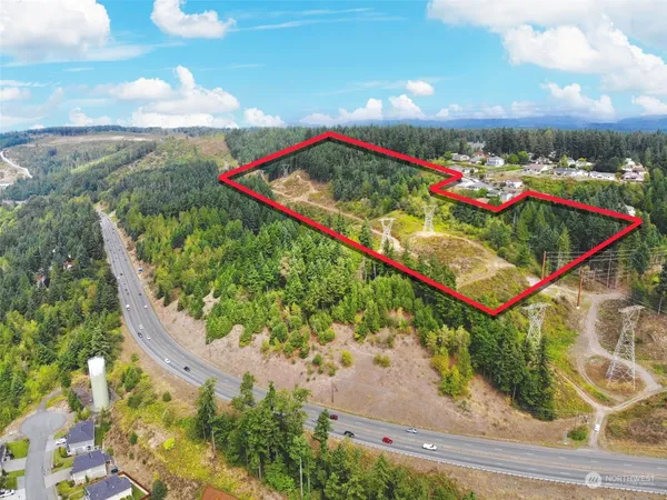 a green field with lots of trees in the background