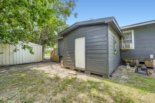 a backyard of a house