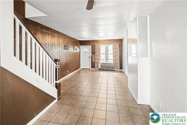 a view of a hallway with entryway