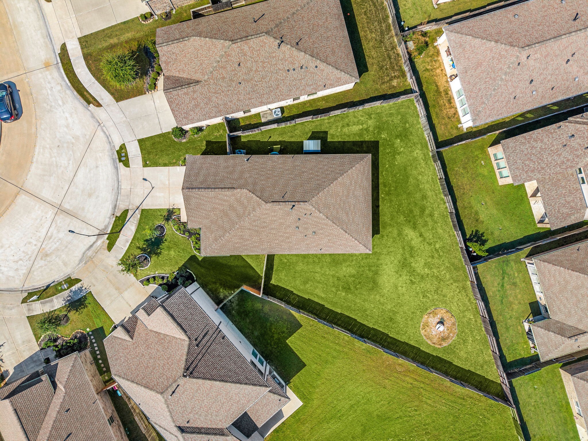 23002 Blackstone Park Road Katy, TX 77493 - Photo 33 of 36 an aerial view of a house with a garden and swimming pool