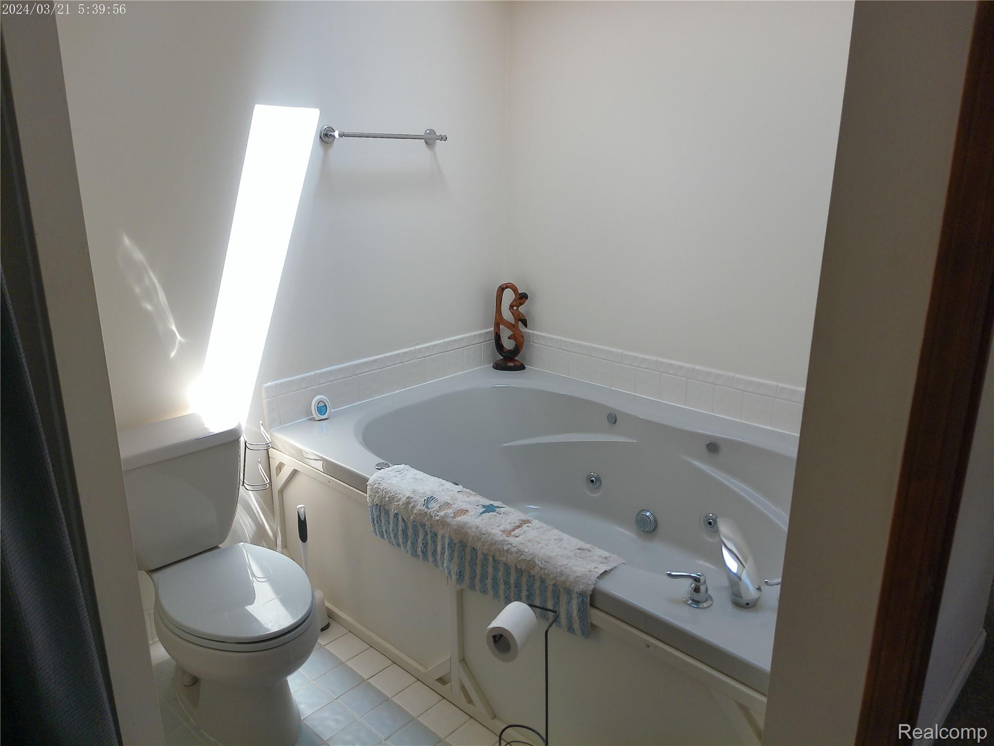 6140 McGuire Road Fenton, MI 48430 - Photo 31 of 48 Bathroom with a jetted tub and light tile patterned floors