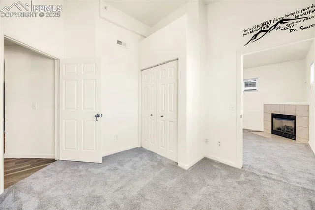 a view of a room with stairs