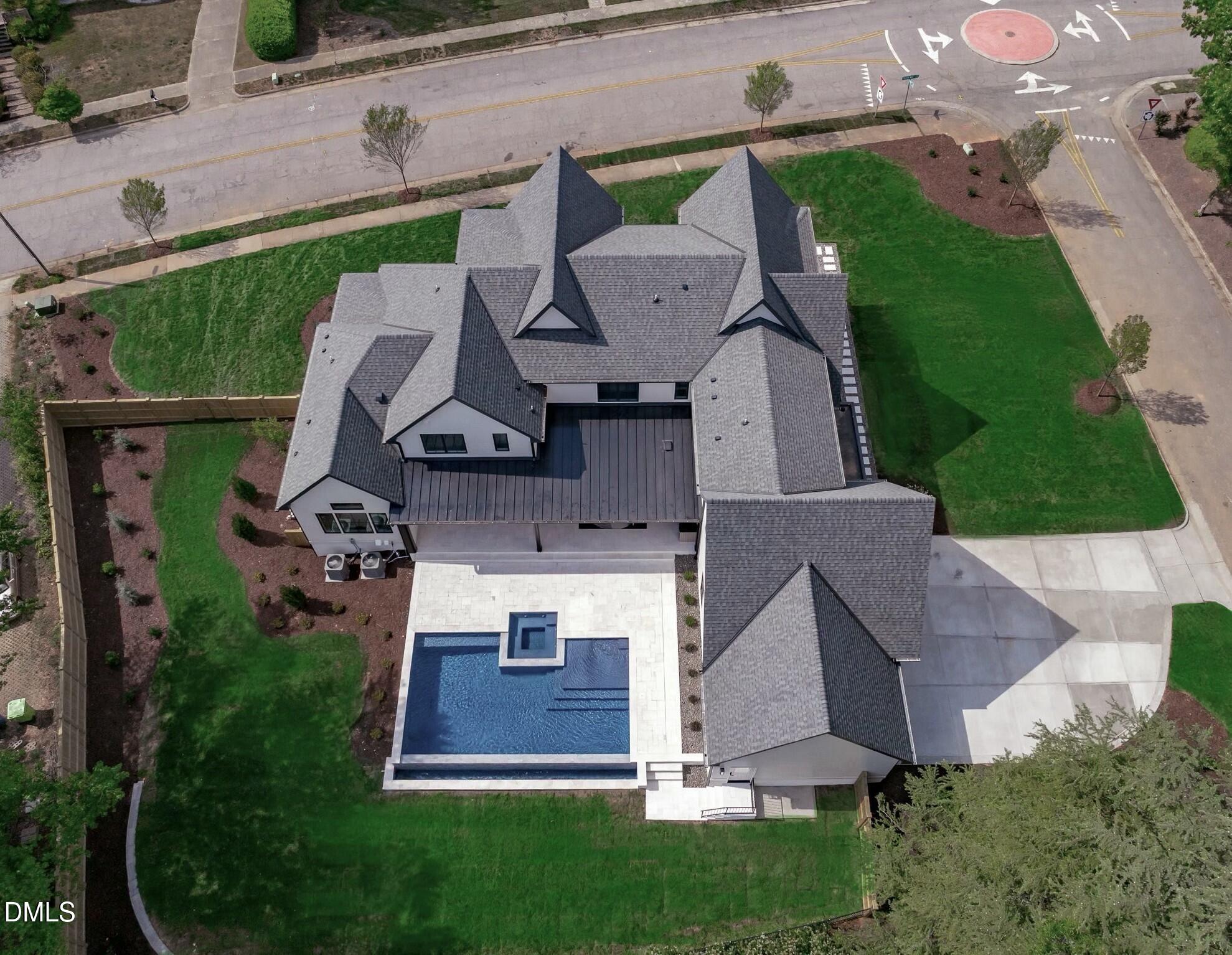 7917 South Bridgewater Court Raleigh, NC 27615 - Photo 66 of 67 an aerial view of a house with garden space and street view