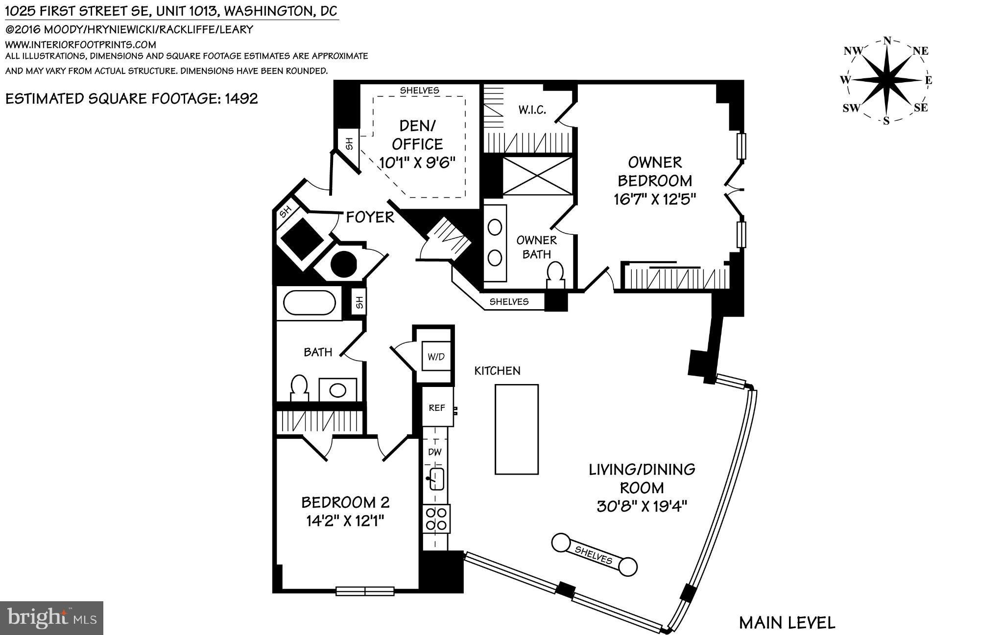 1025 First Street Southeast, Unit 1013 Washington, DC 20003 - Photo 26 of 26 Floor Plan