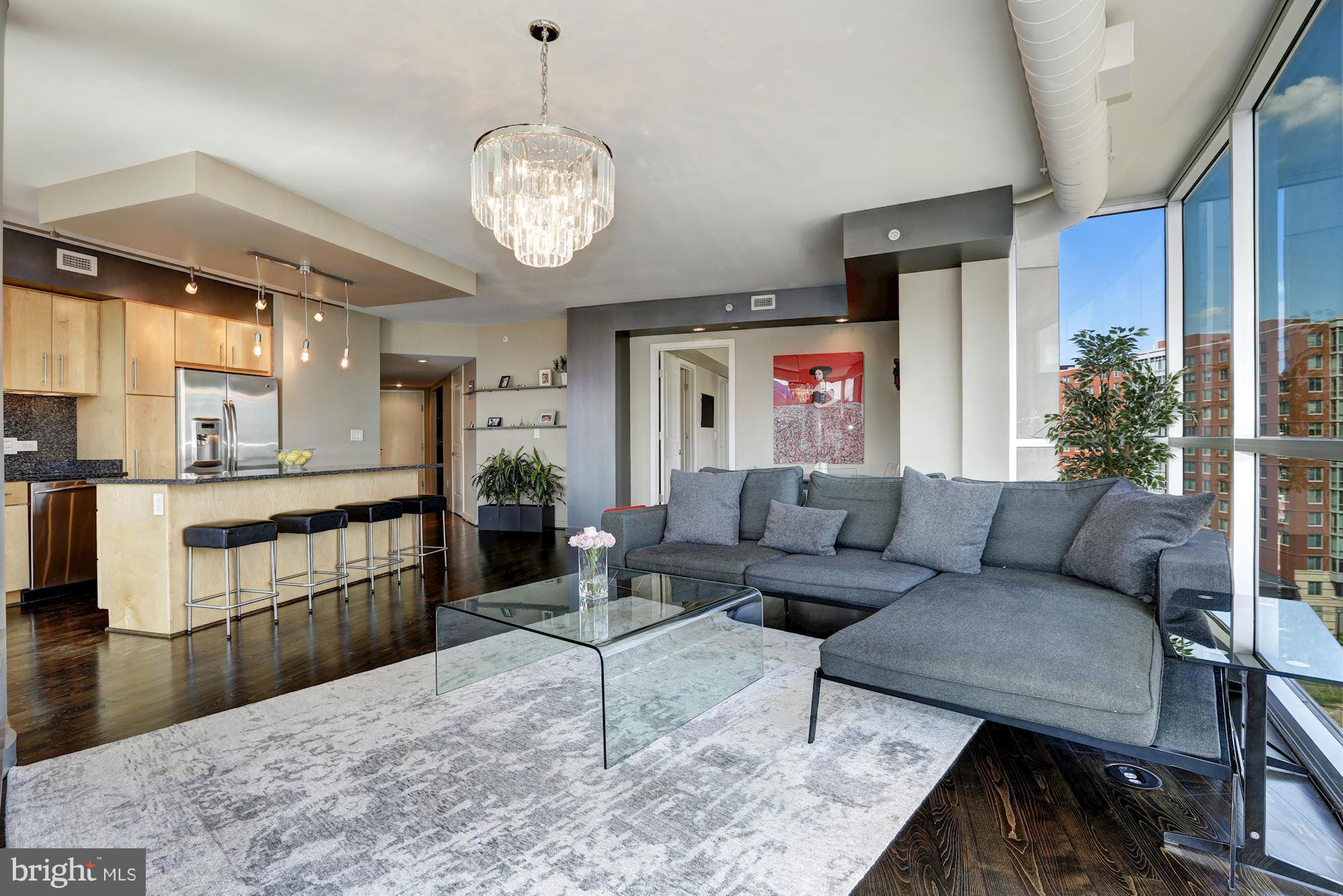 1025 First Street Southeast, Unit 1013 Washington, DC 20003 - Photo 4 of 26 Living Room - Kitchen