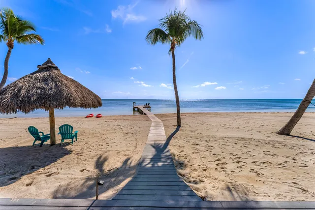 a view of an ocean and beach
