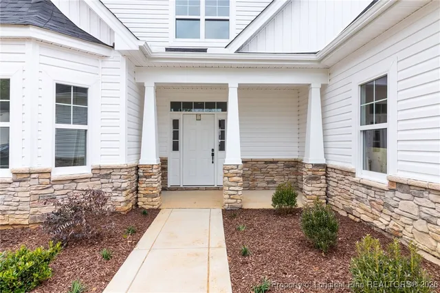 a front view of a house